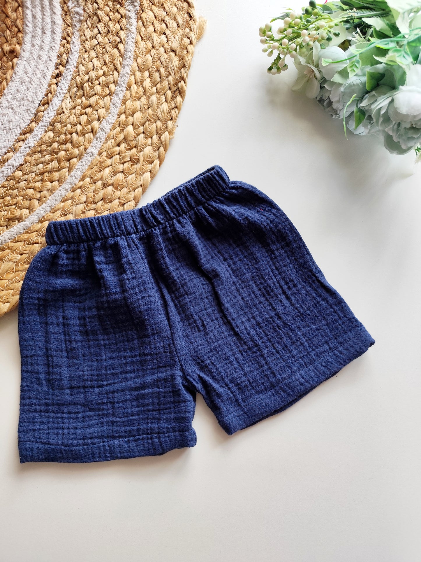 Muslin Trousers - Navy Blue