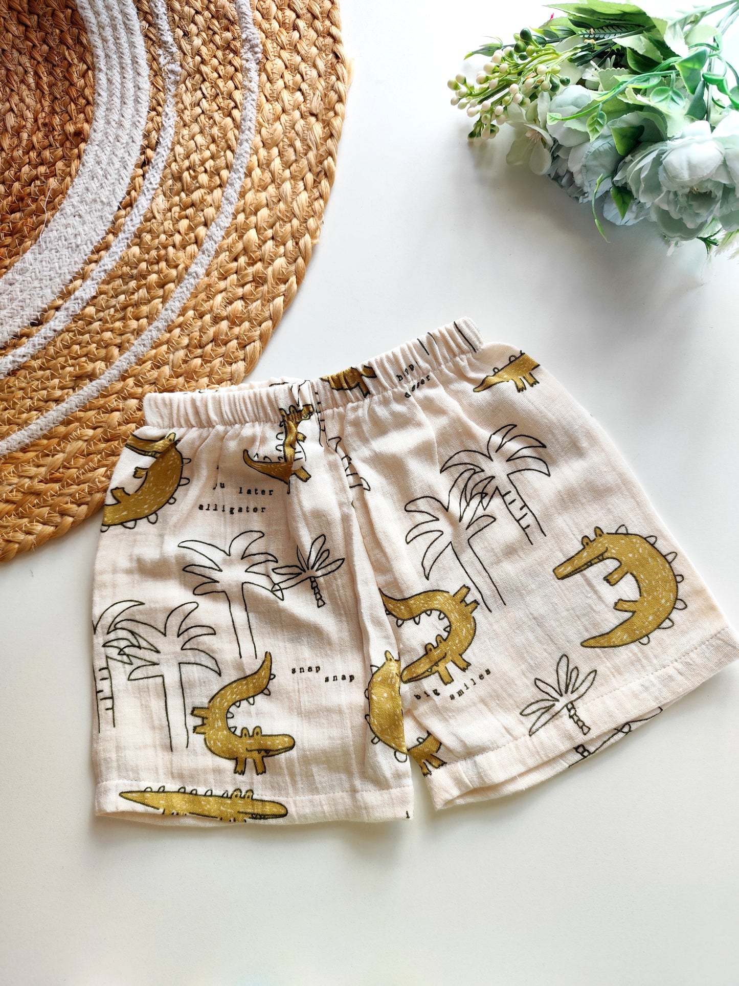 Muslin Trousers - Crocodile