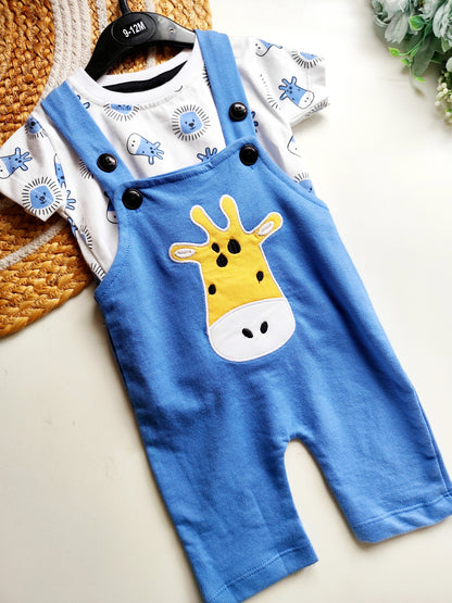 Giraffe Dungaree Set