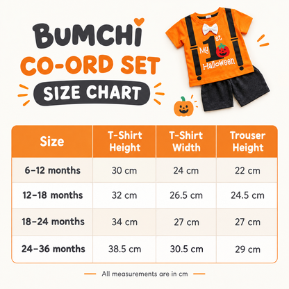 Co ords- Orange My 1st Halloween Print