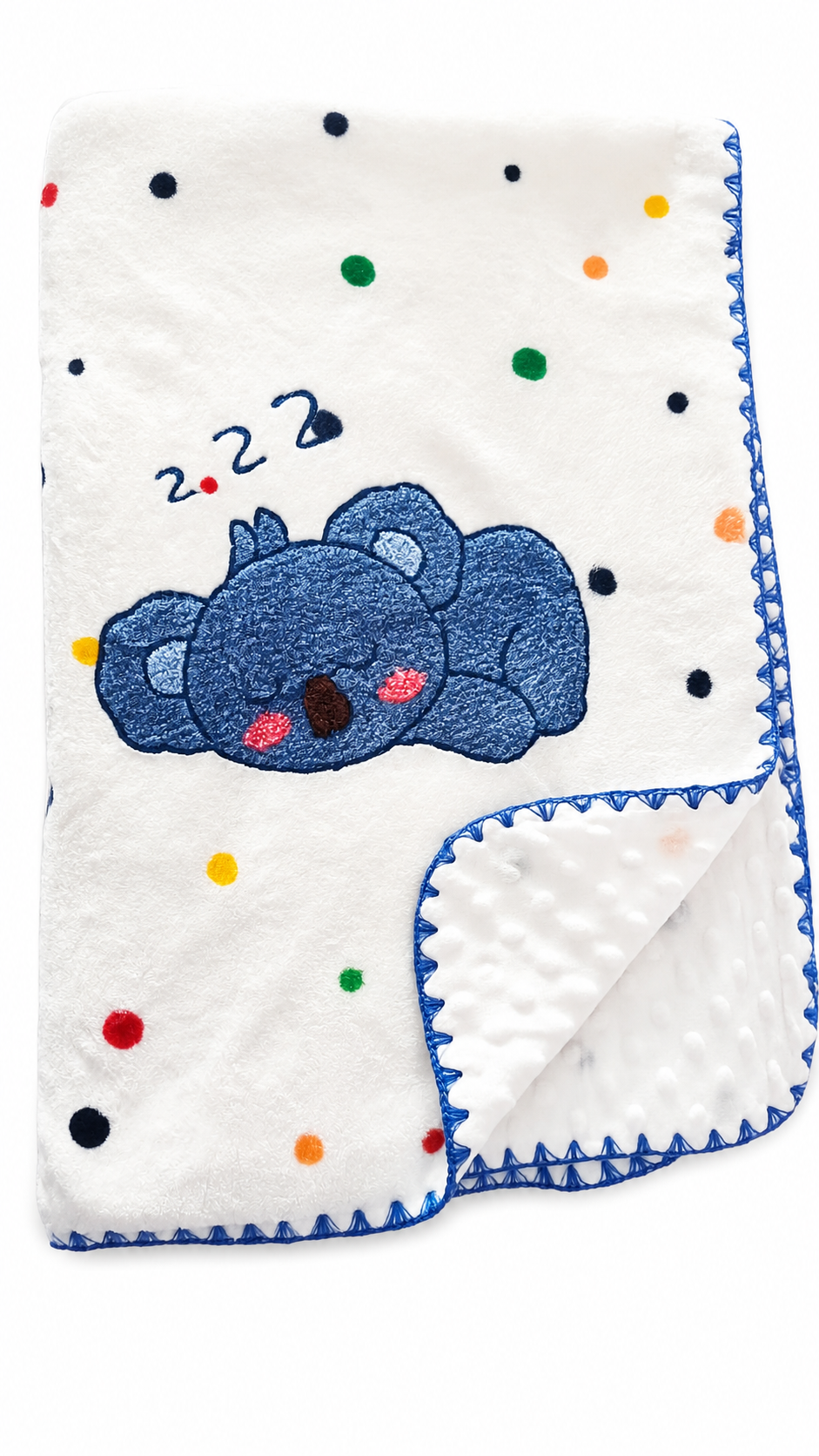 Premium Bubble Textured Baby Blanket - Sleeping Koala