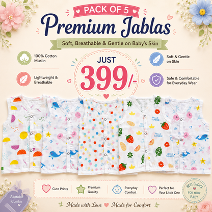 Muslin Jablas - Pack Of Five Premium Jablas