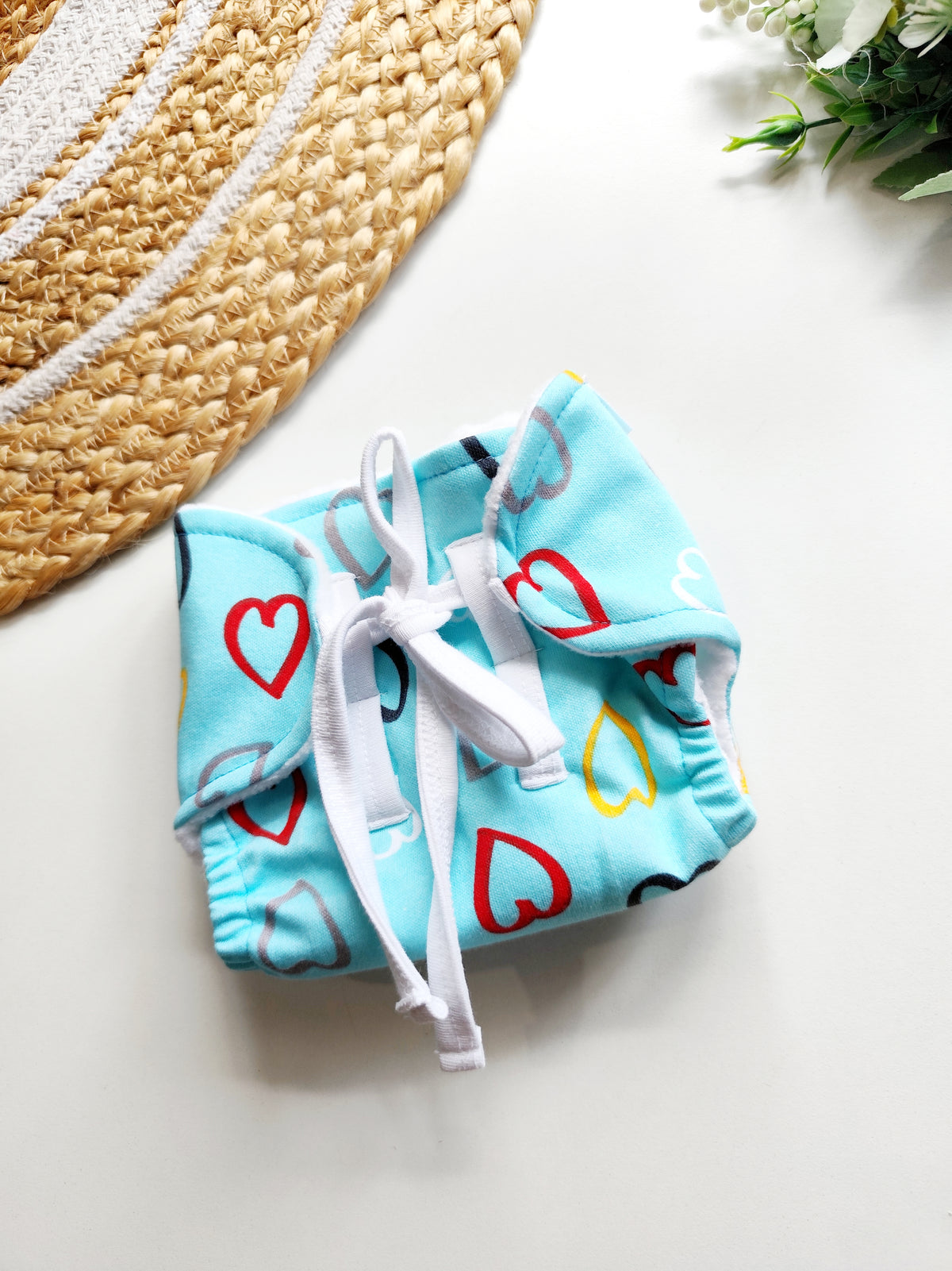 Heart Print dry feel Nappy