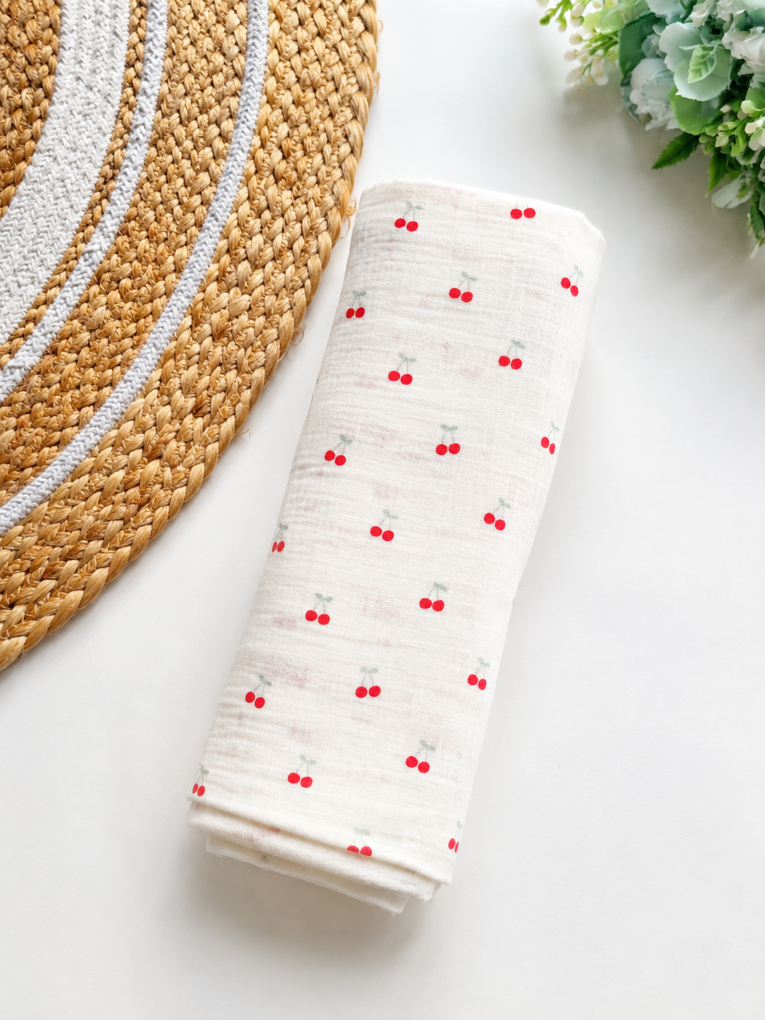 Muslin Bath Towels - Cherry