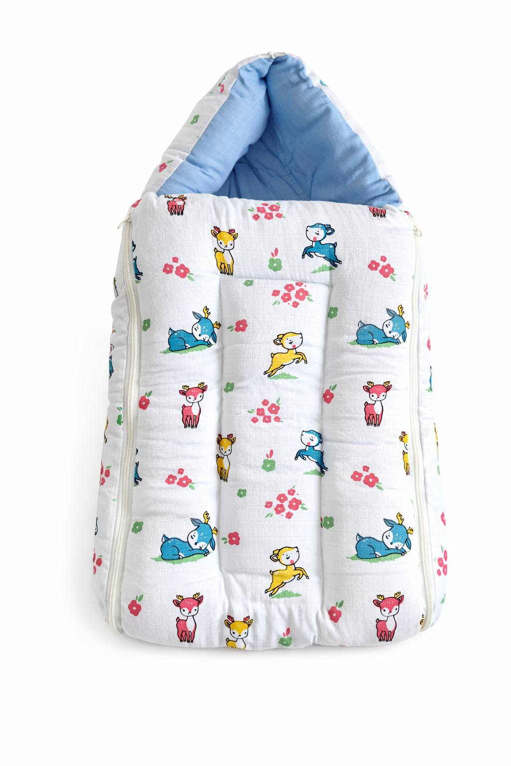 Organic Muslin Carry Bed - Deer Print