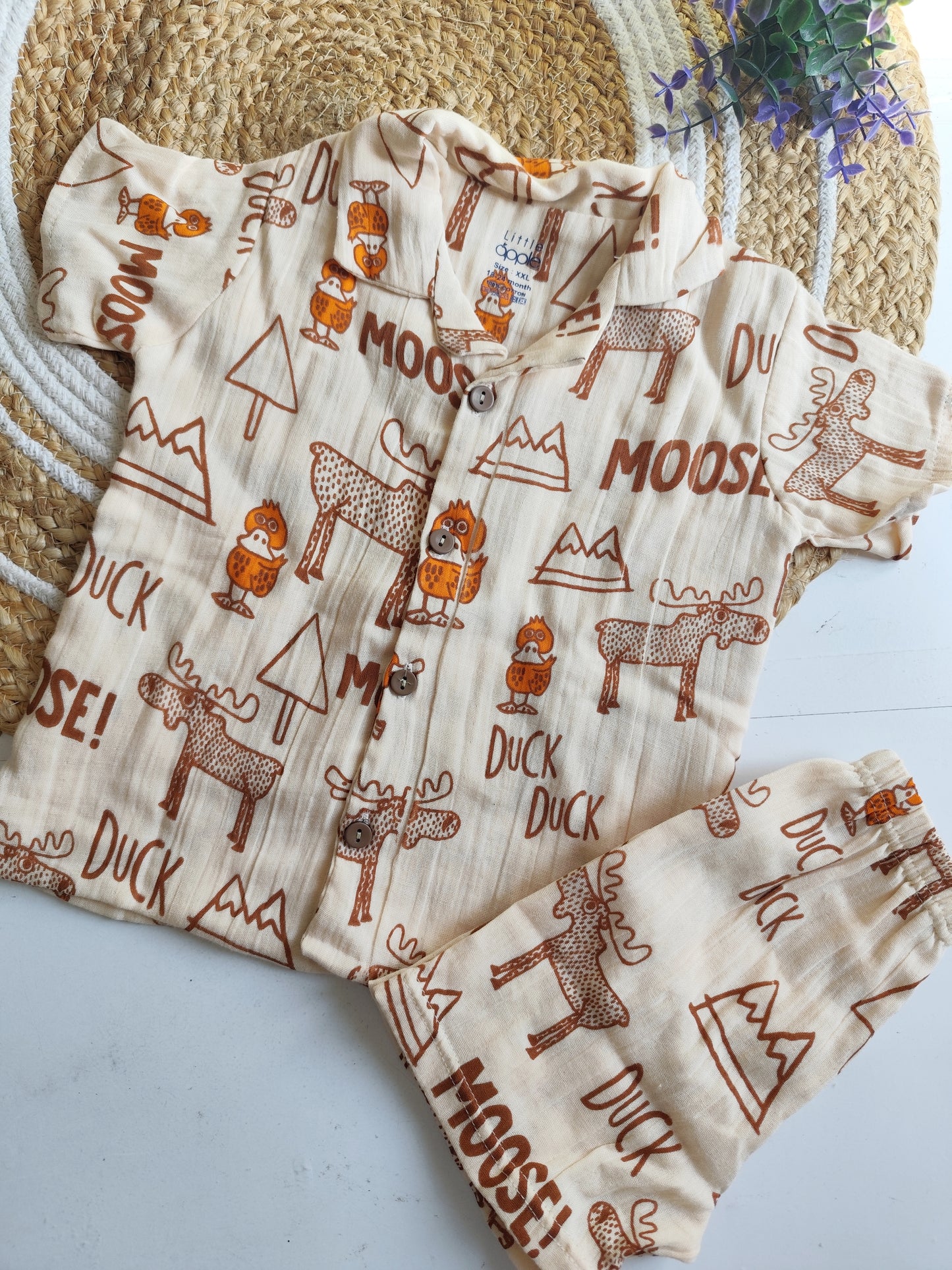 Muslin Cubin Collared Co Ord Set - Moose