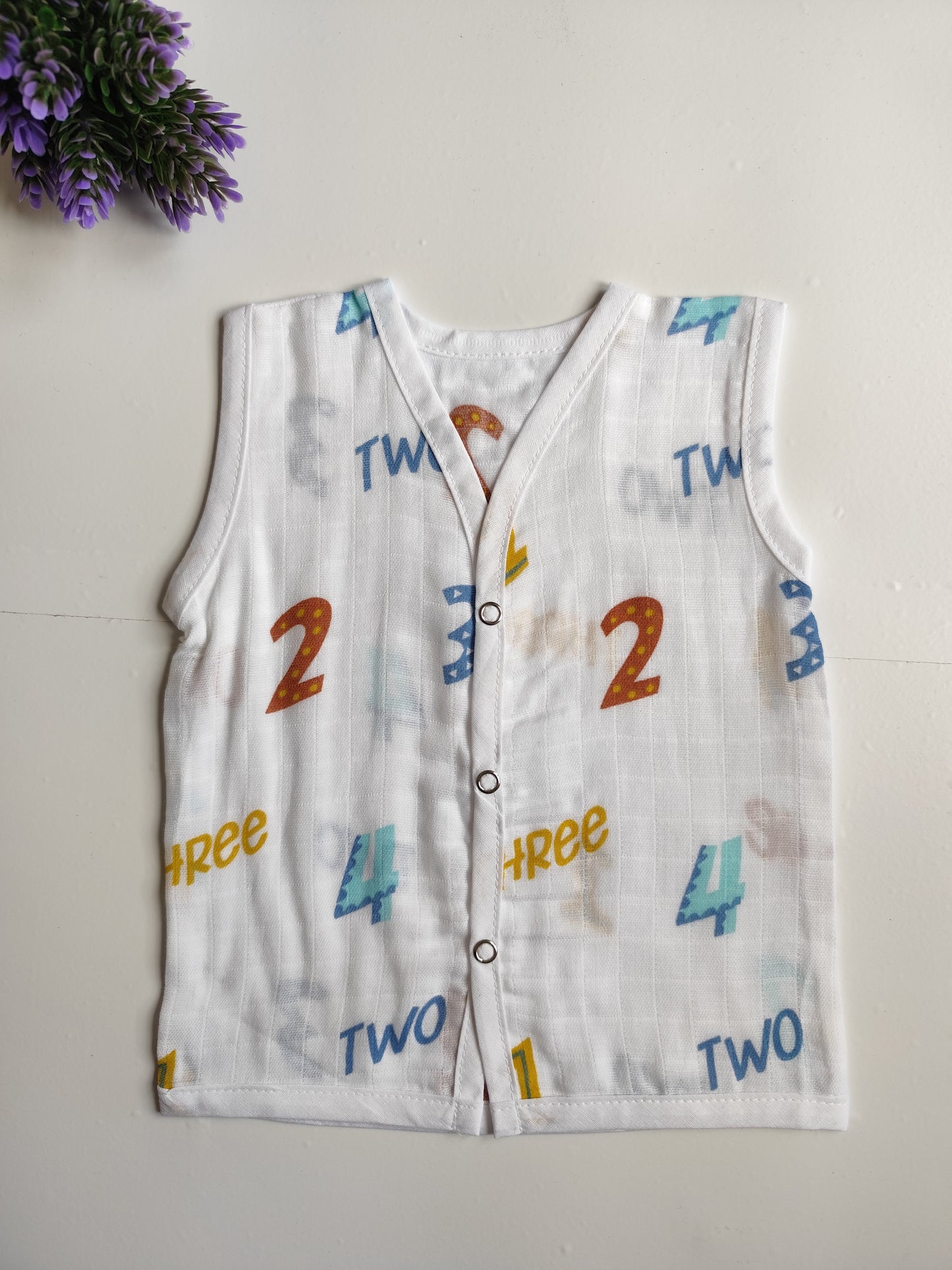 Muslin button jablas "NUMBERS"