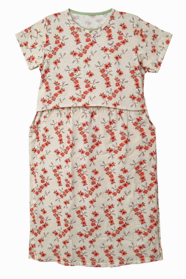 Maternity Lounge Wear - Floral Print