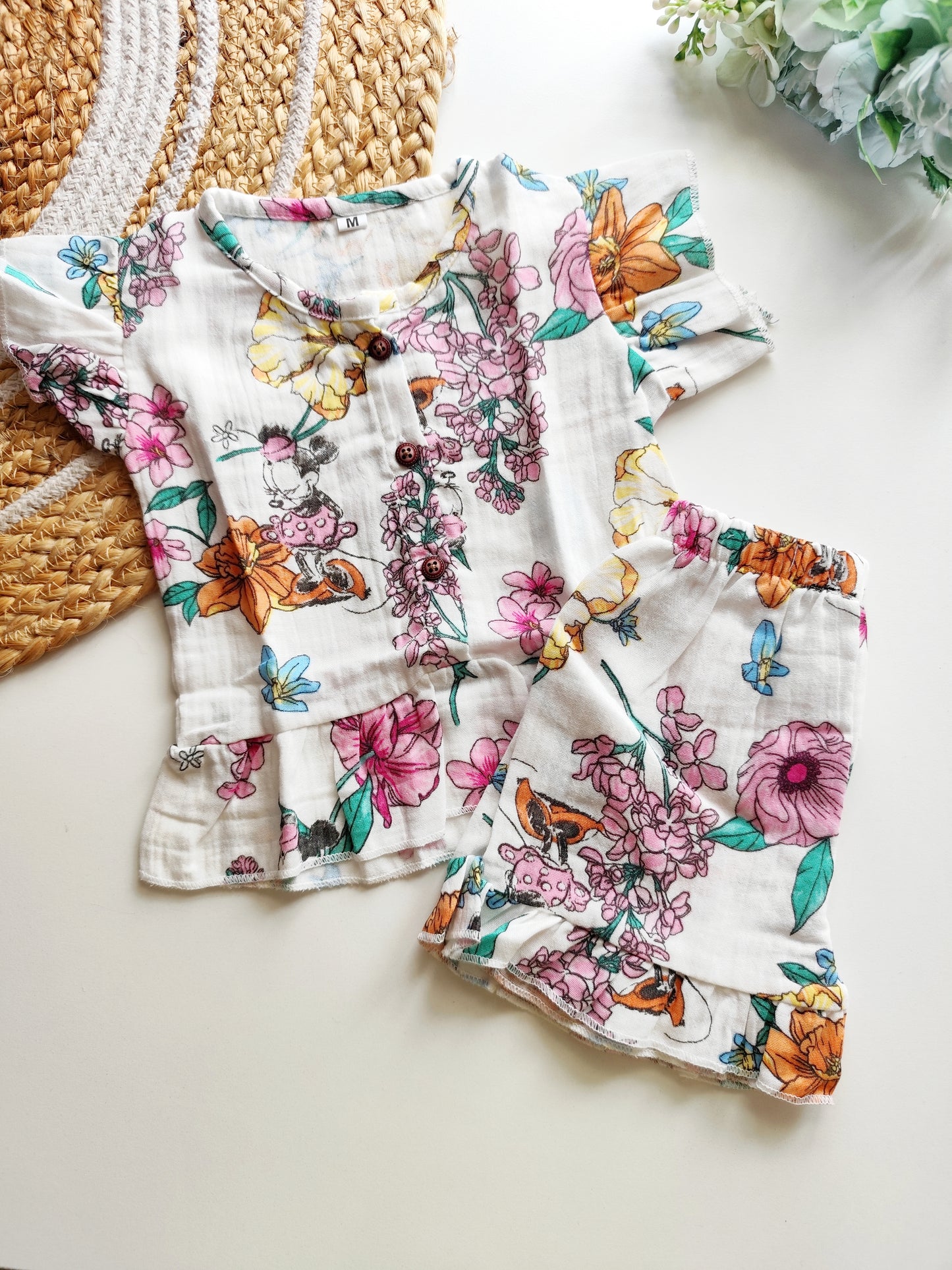 Muslin Frill Co Ord Set - Gardenia