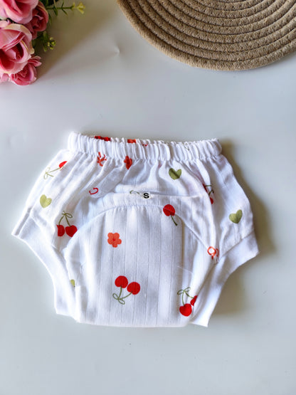 Muslin Padded Underwear - Cherry