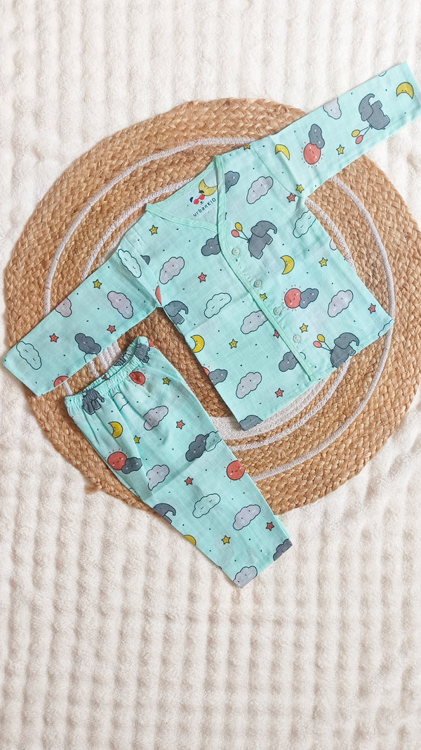 Colored Muslin Night Suits (6 - 12 M)