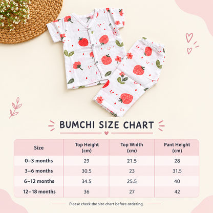 Muslin Half Sleeves Pant Set - Avocado