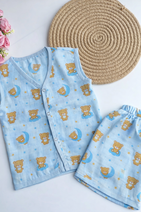 Muslin Colored Co-Ord Sets - Teddy