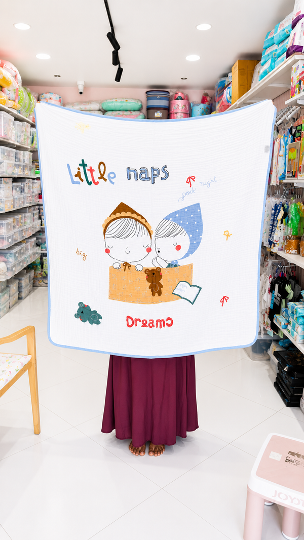 Crinkled Muslin Blanket (6Layered) ( Random Prints )