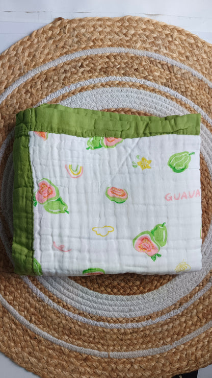 Crinkled Muslin Blanket - White (6 Layered)