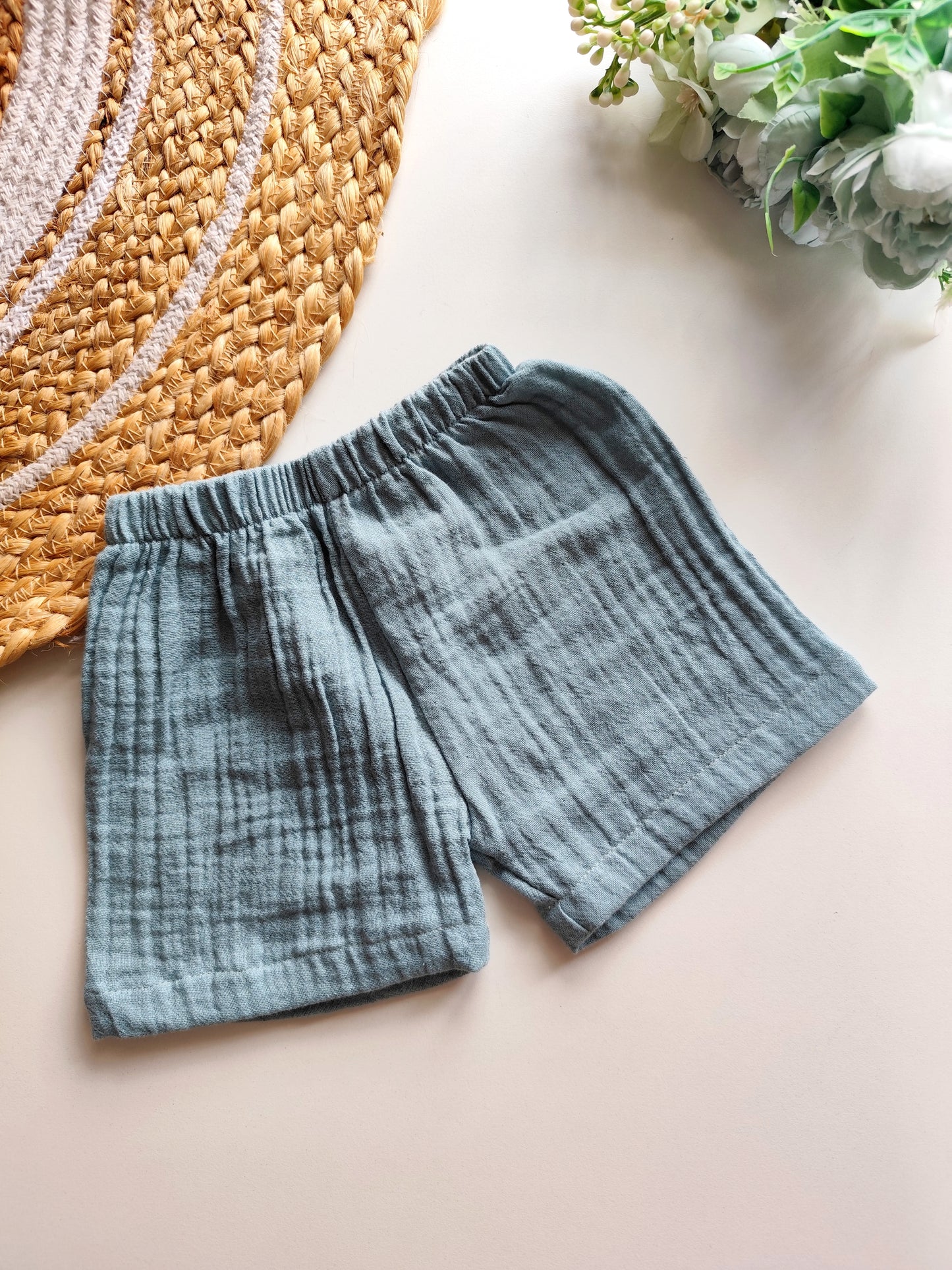 Muslin Trousers - Sage Blue