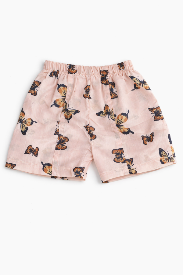 Pink Butterfly Cotton Trousers