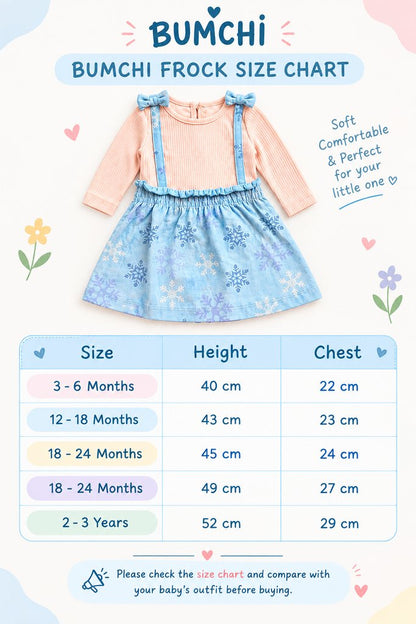 Ribbed Frocks- Sky Blue & Pink Horse Print