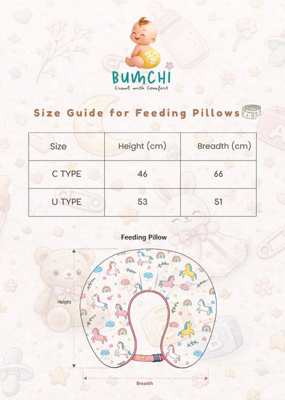 Feeding Pillow- Rainbow & Clouds