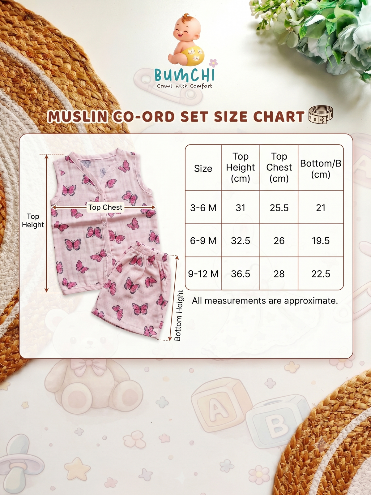 Muslin Sleeveless Co Ord - Nautical